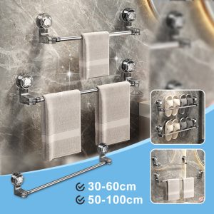 50% OFF LIMITED TIME! ✨ Adjustable Suction Cup Towel Bar - No Drill Installation