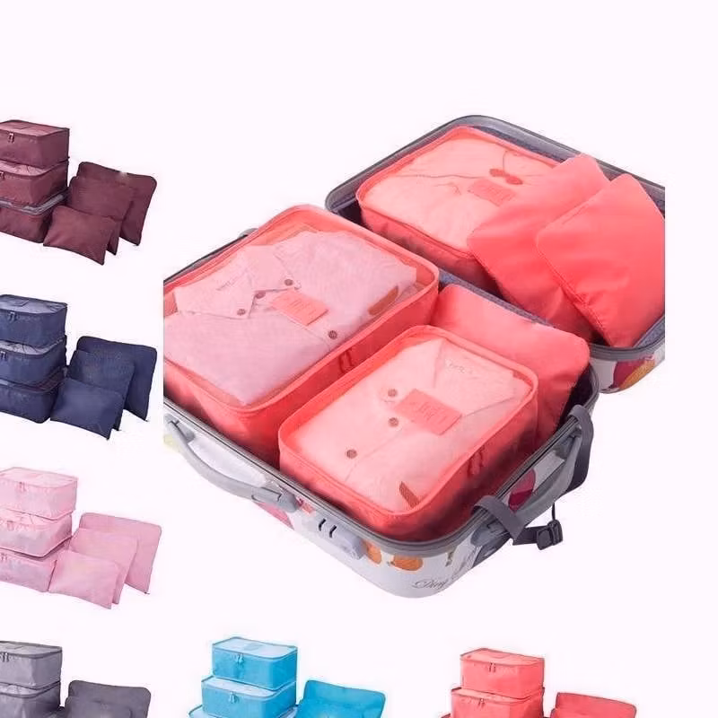 ✈6 pieces portable luggage packing cubes