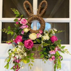 Easter Hot Sale! - Bunny Basket Hanging Wall Pocket Spring Decor
