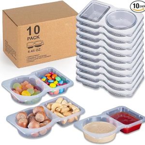 HOT SALE 50% OFFDouble Compartment Snack Containers With Lids