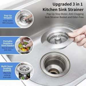 Hot Sale 49% OFF⏳New Upgraded Sink Bounce Core Drain Strainer