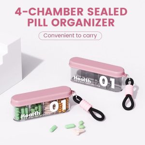 Hot Sale 49% OFF Outdoor 4 Compartment Portable Sealed Pill Organiser