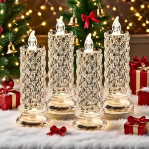 Last Day 50% OFFLED Crystal Candle Lights- Romantic Tabletop Night Lights