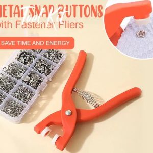Metal Snap Buttons with Fastener Plier Tool Kit