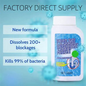 Powerful Pipe Dredging Agent for Kitchen and Toilet Pipelines - Dissolves 200+ B