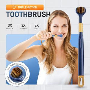 Three-head multi-angle cleaning toothbrush to ensure your oral safetyFlash Sale: